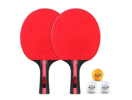 Conjunto de raquetes de pingue-pongue e tênis de mesa, pacote com 2 raquetes de pingue-pongue com 3 bolas e bolsa de transporte para Be Unikm