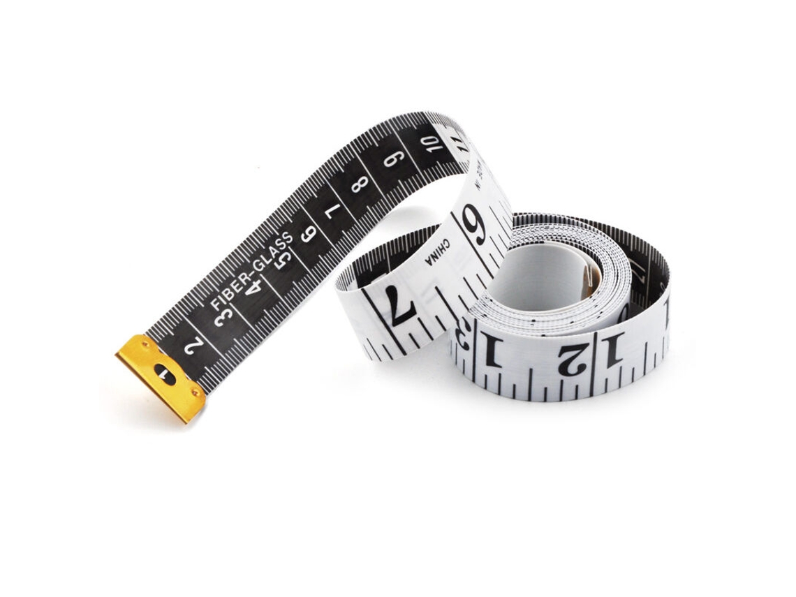 Fita Métrica Dupla Face Para Costureiras, Régua De Tecido De 1,5 M (60 Polegadas), 1 Unidade, Branca