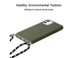 Capa De Celular Estilo Palha De Trigo Para Iphone 11 De 6,1 Polegadas, Capa Protetora De Tpu Macio Com Alça