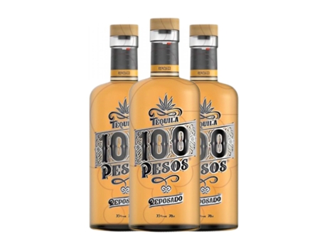 Tequila 100 PESOS Reposado (0.7 L - 3 Unidades)