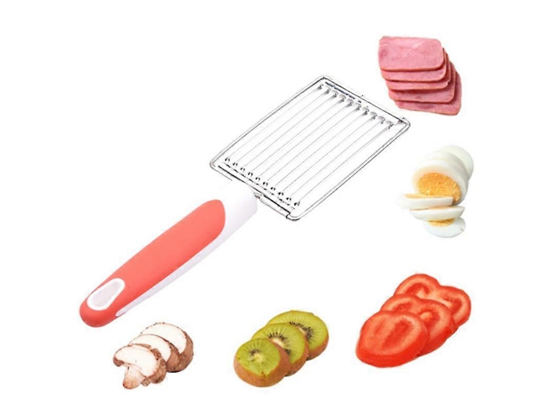 Cortador de Tomate e Presunto de Aço Inoxidável Antiderrapante para Cozinha, Ferramenta Durável com Cabo Confortável e Buraco para Pendurar