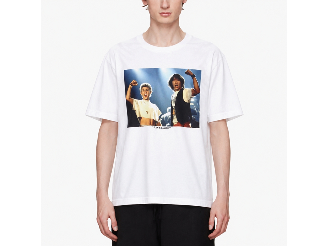Rockinstone Bill And Ted Excellent Fists Up White Adult T-shirt Size:xxxl