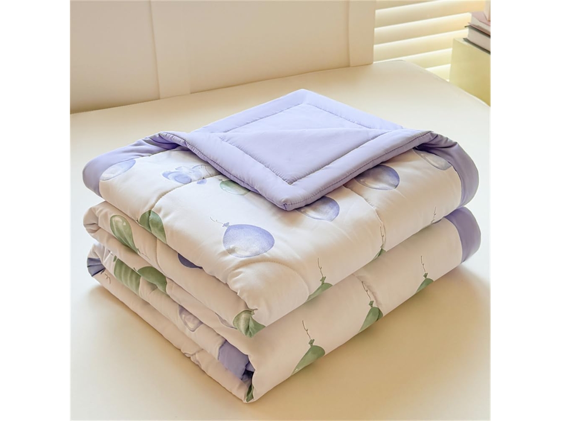 Colcha Acolchoada Fansu Capa de Cama Manta para Ar Condicionado Enchimento Algodão Sofá com Estampa Floral Nór