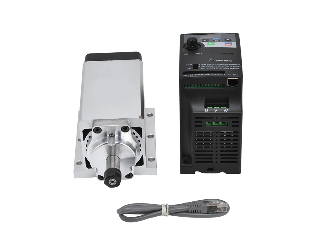 Kit de motor de eixo refrigerado de 0,55 Nm e 700 W com inversor de 600 W e mandril ER11A, 110 V