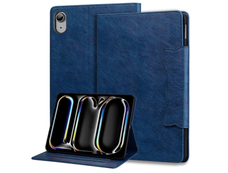 Capa de couro inteligente Webake para tablet com fivela de gato