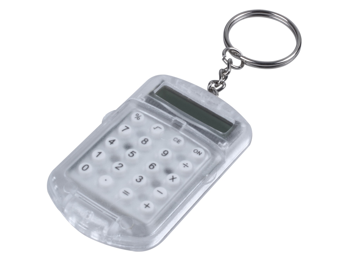 Invólucro De Plástico Branco Transparente 8mini Calculadora Eletrônica Com Tampa Flip Transparente SUNNY SPACES