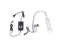 Rebe-luz De Trabalho Led Gooseneck Com Pinça C Prata 21w Regulável Para Ferramentas De Máquina De Alumínio