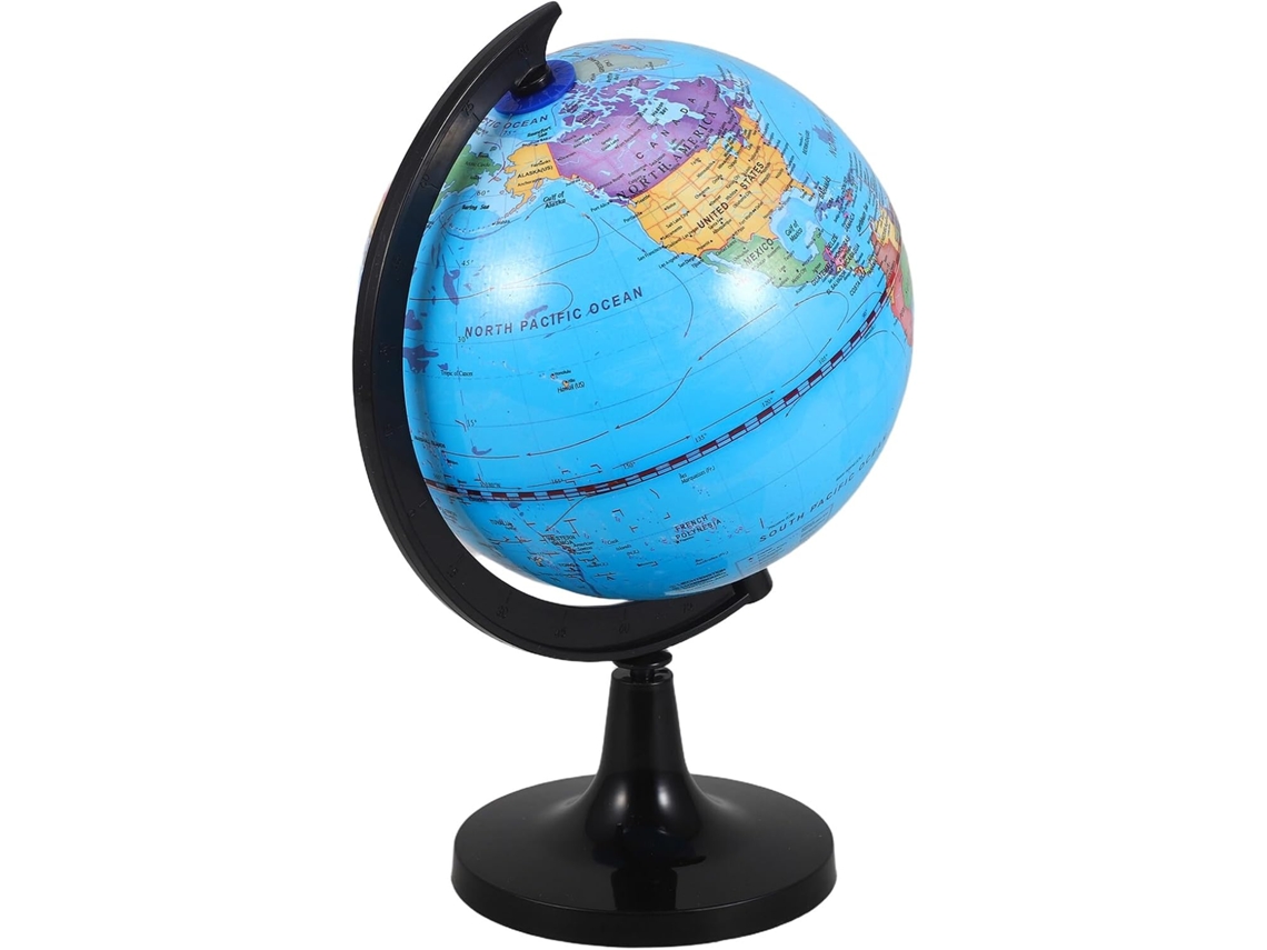 Globo Terrestre De Mesa, Régua De Plástico De 36 Cm (14, 2 Polegadas)