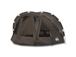 VIDAXL Tenda de Pesca para 4 Pessoas Impermeável Castanho