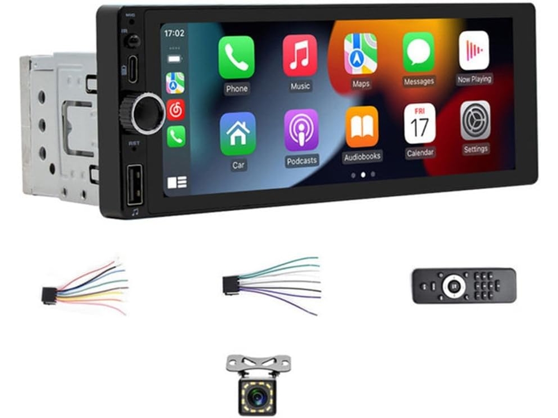 Rádio Automotivo 1 Din de 6,86 Polegadas Sem Carplay, Android Auto e Reprodutor Multimídia Mp5. SFUSHOS