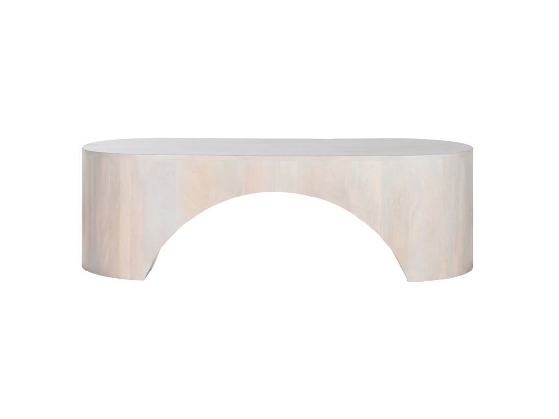 Mesa de Centro em Madeira de Mangueira Branca ALEXANDRA HOUSE LIVING (137x60x42cm)