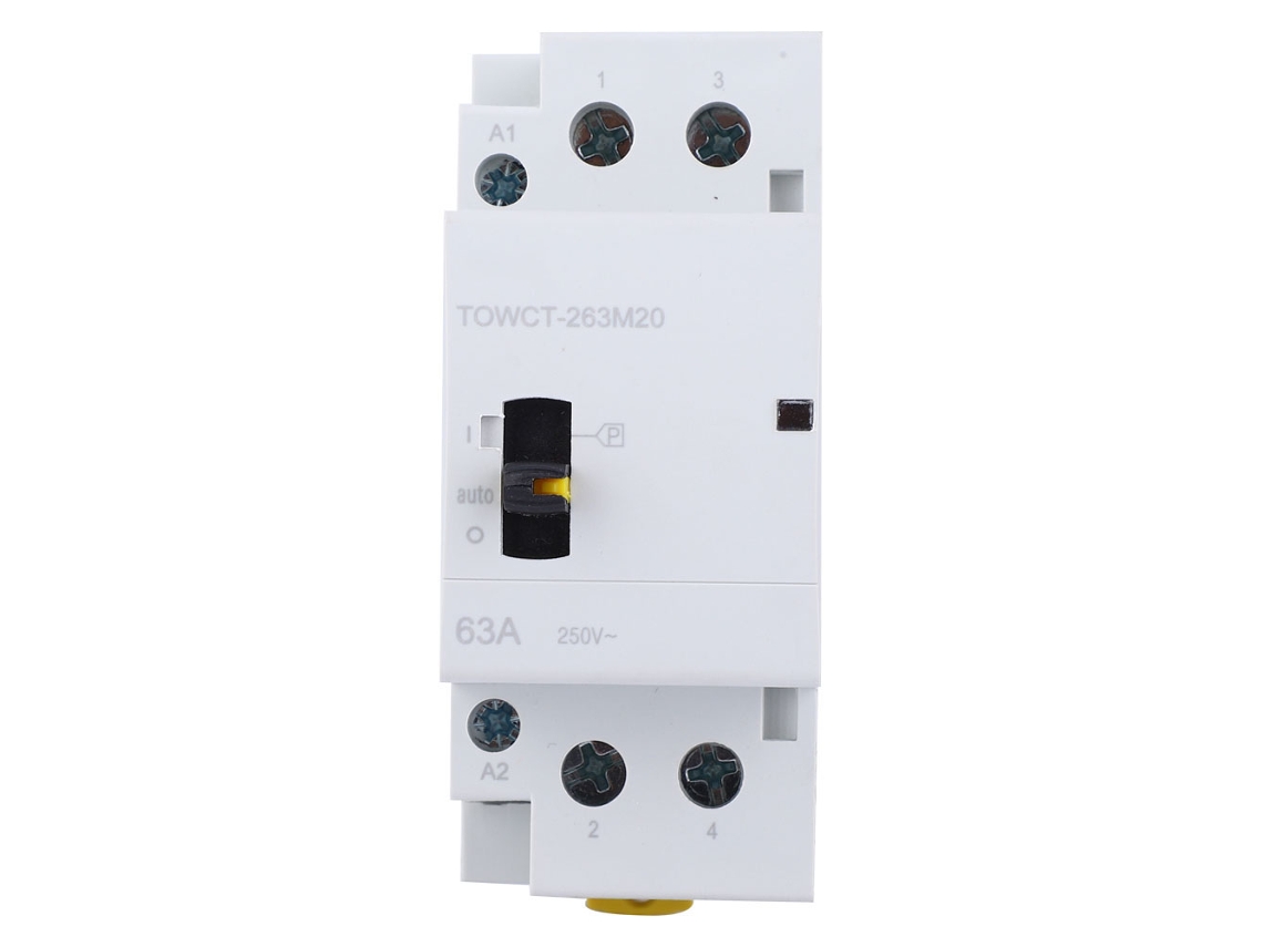 Contacto Ac Doméstico 2p 63a 230/240v 2no Com Interruptor Manual Rail Din Modular