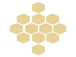 Baok - 12 peças de adesivos de parede espelhados 3D geométricos hexagonais modernos para decoração de casa (dourado)