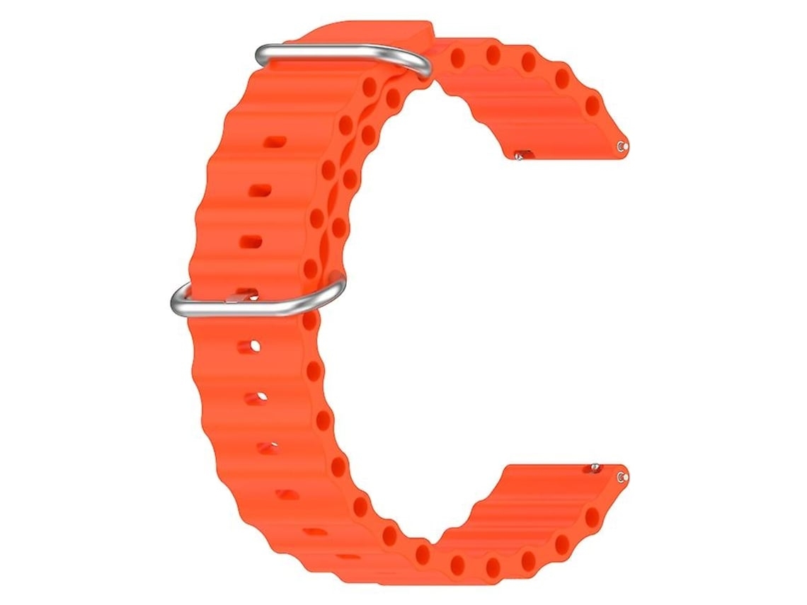 Lurelia Pulseira, Compatível Com Garminmove Luxe 20mm Ocean Style Silicone Cor Sólida Laranja, Acabamento Moderno