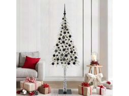 Vidaxl Árvore De Natal Com 300 Leds Com Suporte Branco 180 Cm Pe E Aço