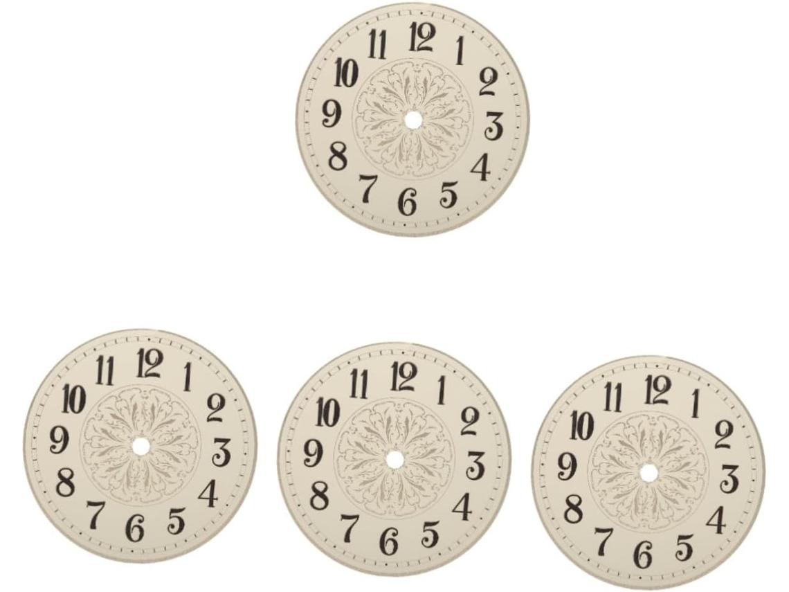 Conjunto De 4 Mostradores De Relógio Europeus, Mostrador De Ferro Para Projetos Diy, Mostrador De Disco Redondo, Gokoco