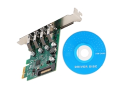 Placa De Expansão Pci-e Para Usb3.0 Placa Adaptadora Pci-e Com 4 Portas Usb3.0 Para Windows