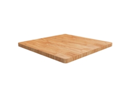 Vidaxl Tampo Mesa Quadrado 80x80x4 Cm Carvalho Tratado Castanho-claro