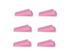 6 Unidades Topes De Puerta Flexibles Gruesos Apilables Tpr Anti-deformación Para Espacio 1.2in Rosa