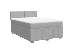 Box Spring Bed, Box Spring Beds Vidaxl Cinzeto Tecido (140  X  190  Cm)