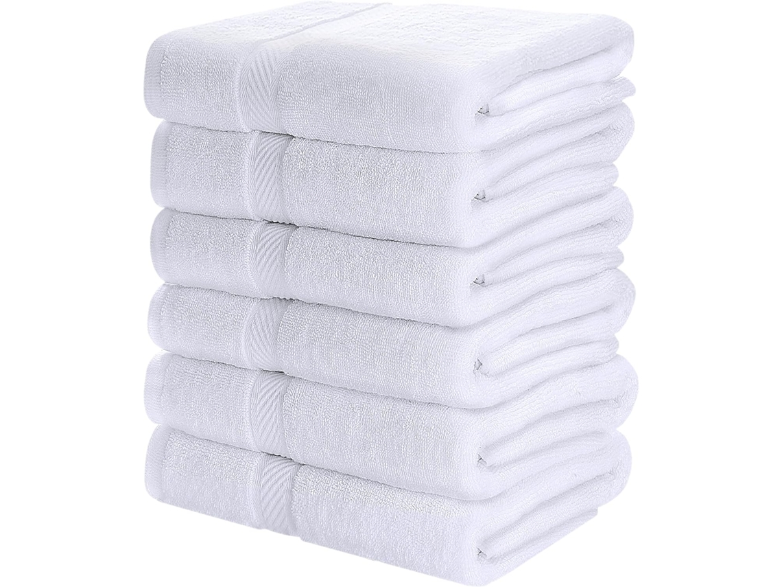 Toalhas, Toalhas De Algodão De Tamanho Médio, Ideais Para Piscina, Spa E Academia. Leves, Altamente Absorventes E De Secagem Rápida. Brancas