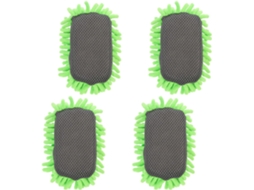 Conjunto de 4 Apagadores de Microfibra e Chenille para Quadro Branco e Preto Compacto, para Escritório CHABERLU