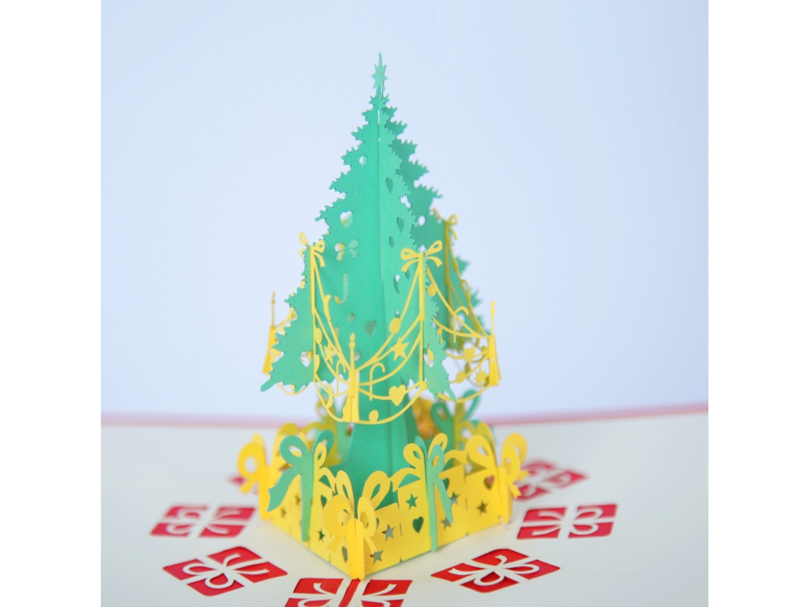 Peças Cartões De Felicitações De Natal 3d Presente Cartão De Felicitações Tridimensional Aquaforge