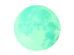 Adesivo de Parede Fluorescente Luminoso Autoadesivo Lua Verde | S/MARCA