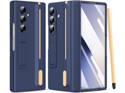 Capa Chrui Para Samsung Galaxy Z Fold 7, Com Caneta, Proteção Completa Com Suporte (compatível, Azul Royal)