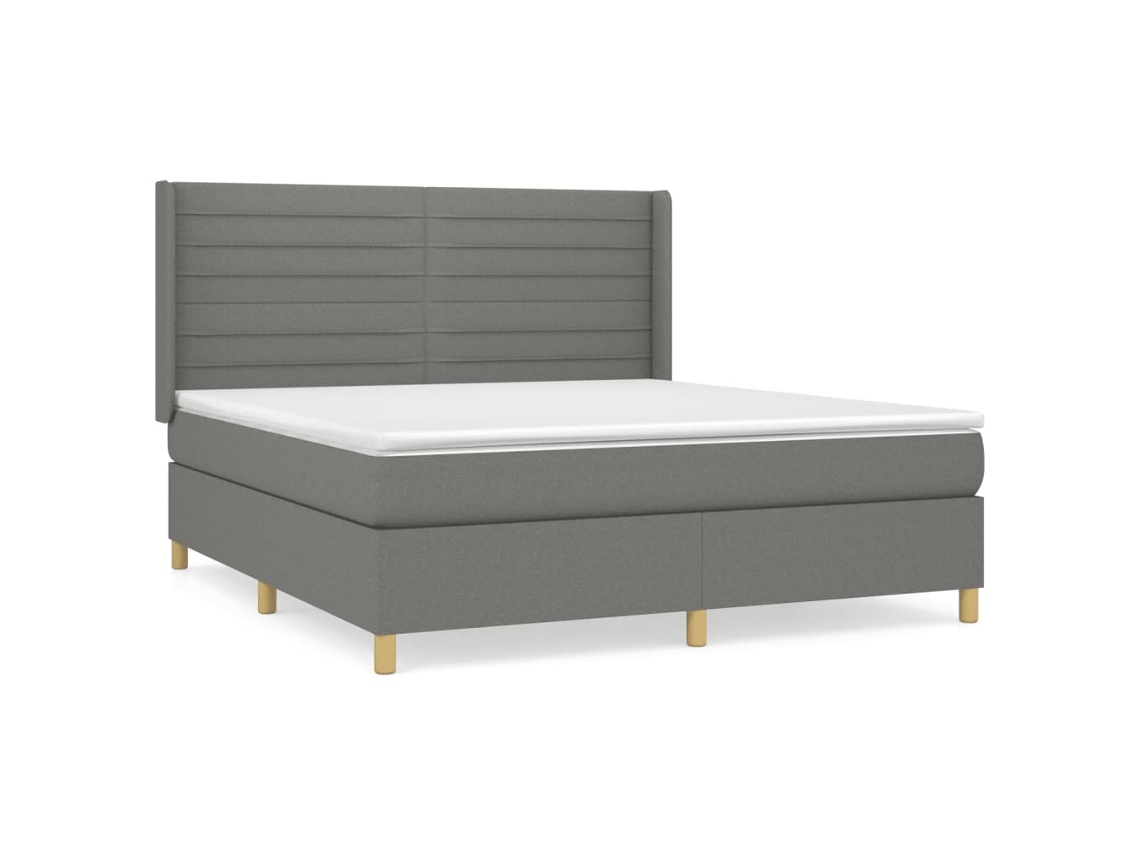 Box Spring Bed, Box Spring Beds Vidaxl Cinzeto Tecido (160 X 200 Cm)