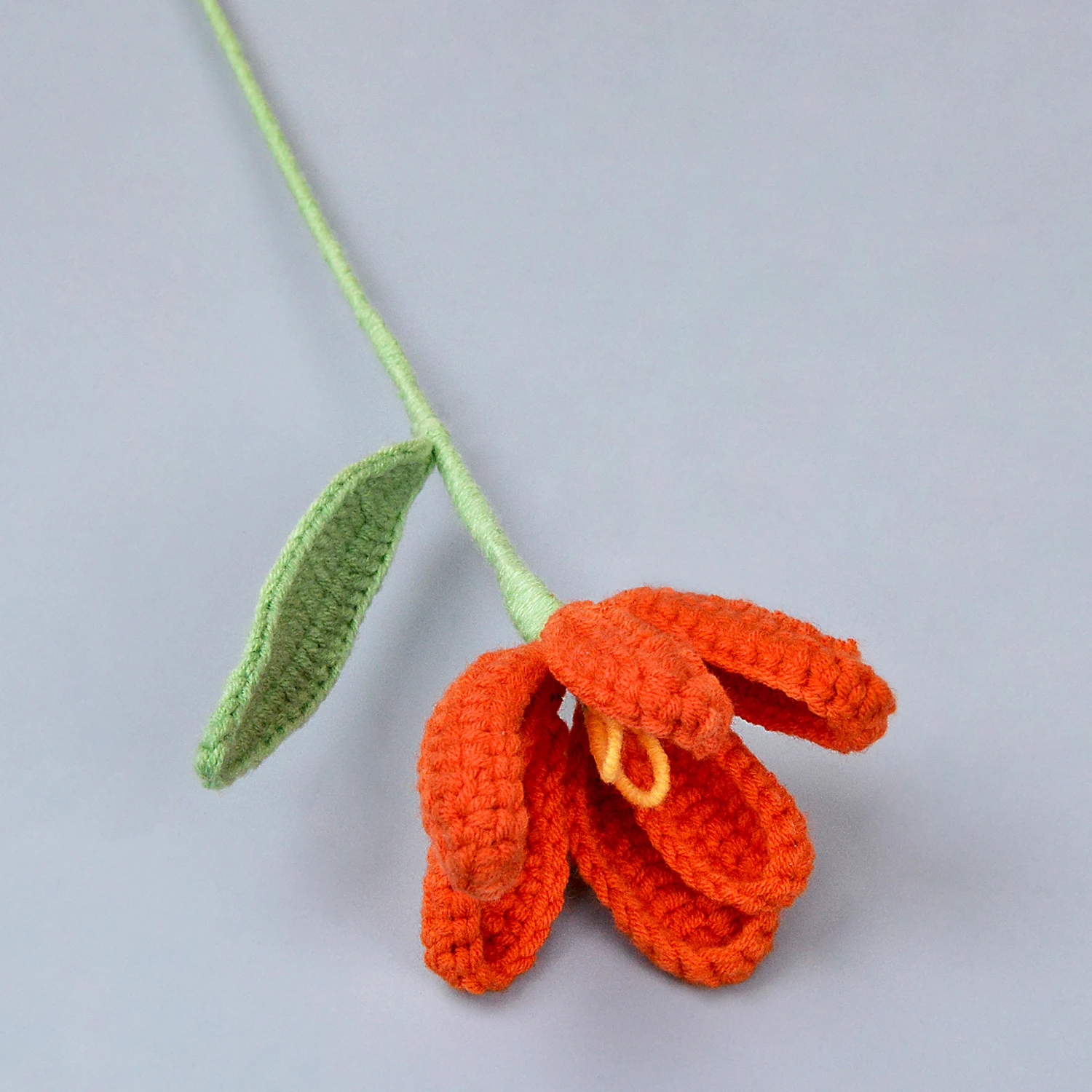 (laranja) Buquê De Tulipas De Crochê, Buquê De Tulipas Tricotado, Uma Ótima Opção Para Presentes.