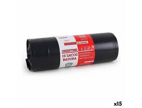 Sacos de Lixo Eco Green Time 37473 150 L (15 Unidades)