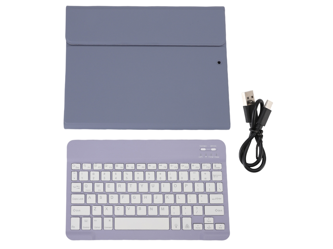 Capa Para Ipad (com Teclado Com Iluminação De 7 Cores) Capa De Proteção Para Tablet Com Design Flip Desmontável Sem Fio