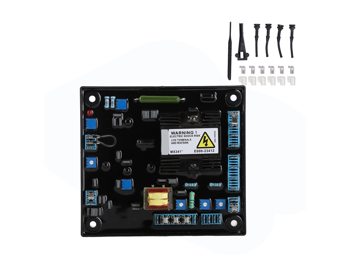 Controlador Automático de Tensão (AVR) MX341 para Gerador Bifásico sem Escovas | Sem Marca