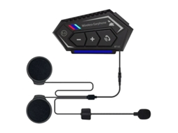 Interfone Capacete Para Moto Yizhood Bt12c Preto
