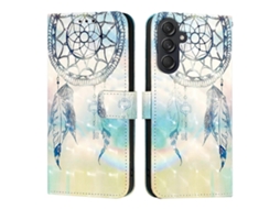 Capa De Couro Com Pintura 3d Horizontal Para Samsung Galaxy M55