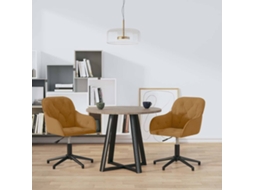 Vidaxl Cadeiras De Jantar Giratórias 2 Pcs Veludo Castanho