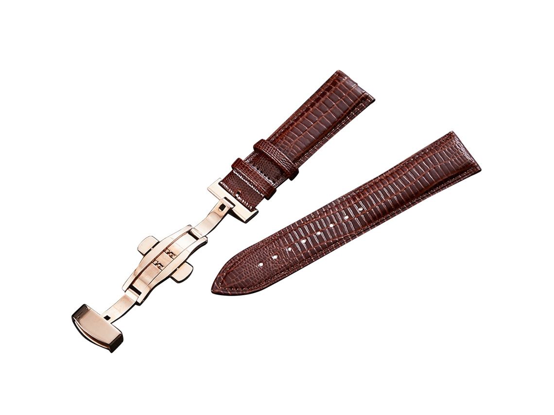 Correa De Reloj Casual De Cuero Pu Para Hombre Y Mujer (20mm Marrón)