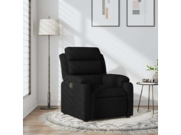 Vidaxl Poltrona Reclinável Tecido Preto