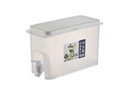 Garrafão De Plástico Pp Alimentar Para Geladeira, Resistente Com Torneira, 17x25.5x10.5cm, Branco Branco