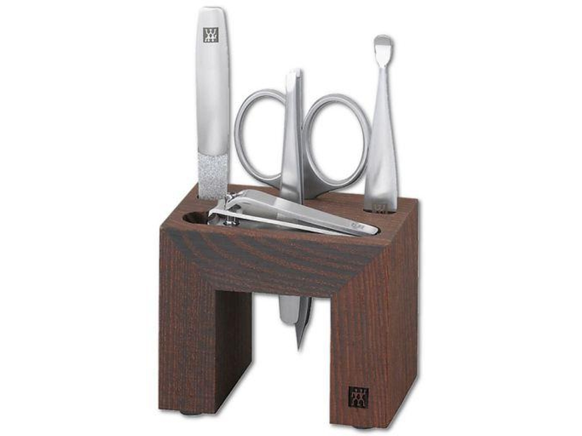 Zwilling Twinox Wooden Manicure Station, Brown, 5 Pieces