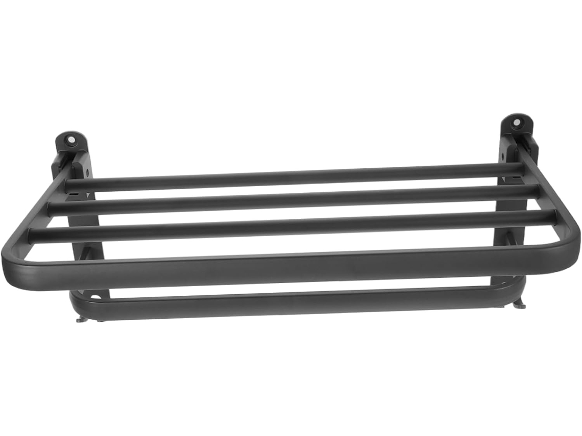 Suporte De Toalhas Parede Moderno Pretyzoom Para Banheiro Com Prateleira E Ganchos, Design Sem Furos, Alumínio Espacial
