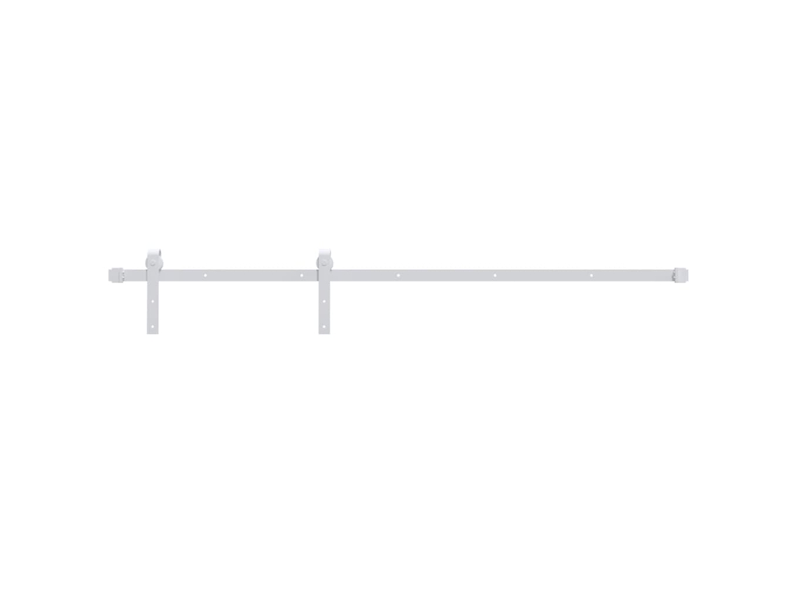 Ferragem Para Porta Deslizante Vidaxl Branco Aço  (200cm)