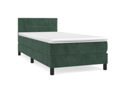 Box Spring Bed, Box Spring Beds Vidaxl Verde Veludo (100 X 200 Cm)
