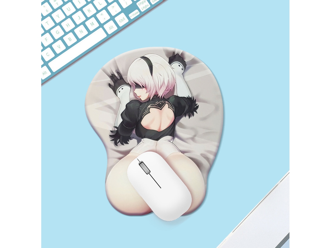 Mouse pad de silicone antiderrapante bidimensional 3D Beauty Neil Anime CXC (1 peça/006)