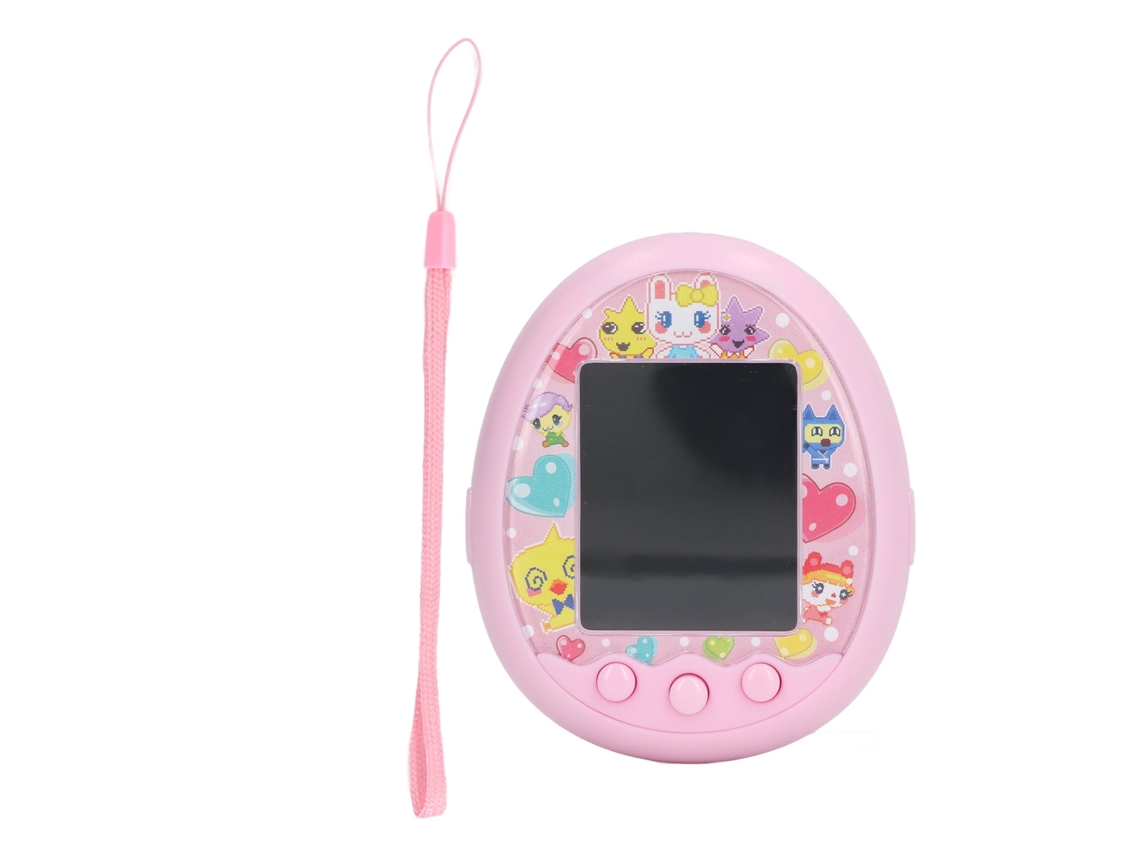 Máquina de jogos portátil vintage digital para animais de estimação da ATS, ideal para relaxar, com chave eletrônica rosa.