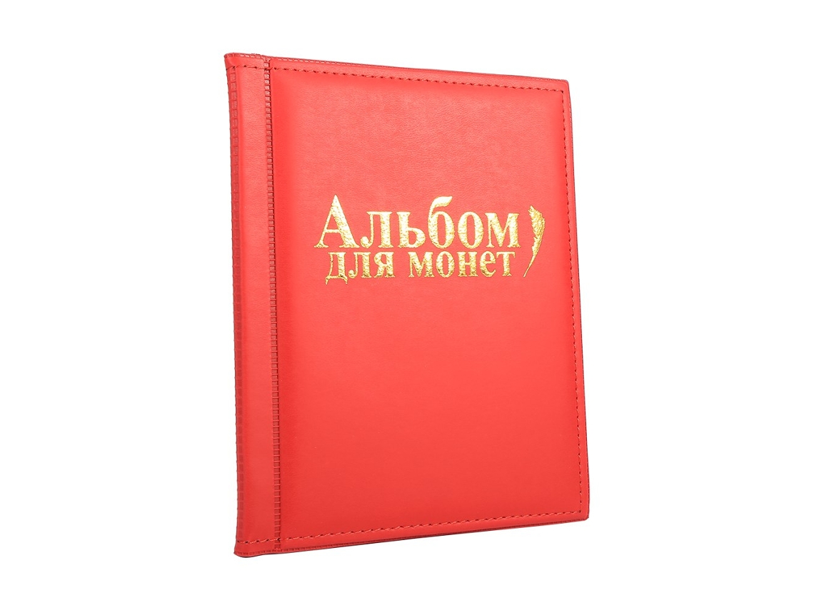 Álbum De Moedas 10 Páginas 250 Bolsos Russo Vermelho