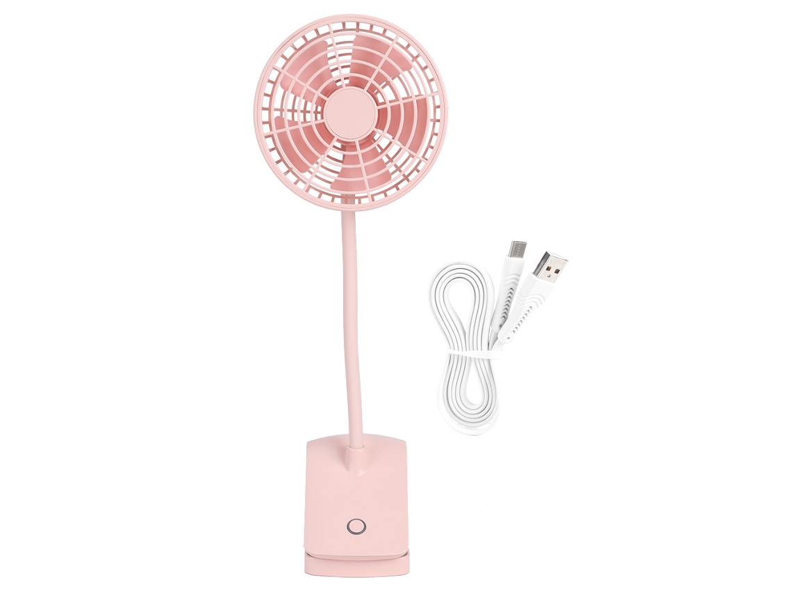 Laxiscreed Ventilador Compacto De Mesa E Clip, Usb, Multifuncional, Para Carro, Em Rosa