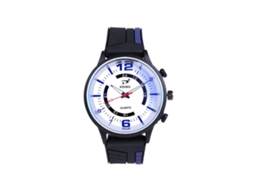 Relógio de Pulso Masculino Esportivo de Quartzo com Pulseira de Silicone Azul