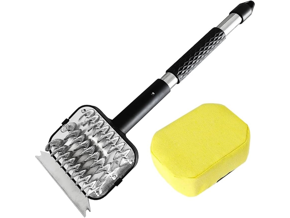 Limpeza De Grelha, Limpeza De Grelha, Cabeças Substituíveis, Raspador, Seguro Para Churrasqueiras E Gokoco
